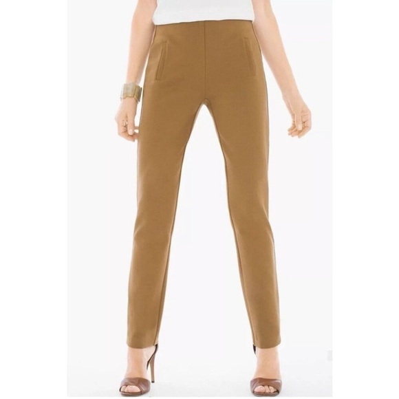 Chico's Juliet Ankle Pants Tan Camel Knit Ponte Pant Womens - Picture 1 of 8